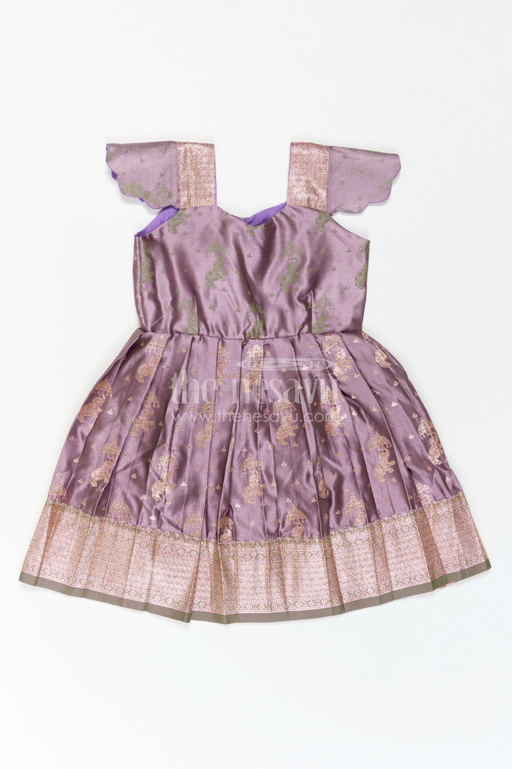 Girls Kanchi Silk Frock for Wedding Ceremonies and Festive Portraits
