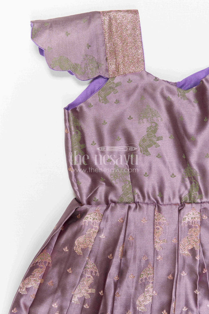 Girls Kanchi Silk Frock for Wedding Ceremonies and Festive Portraits
