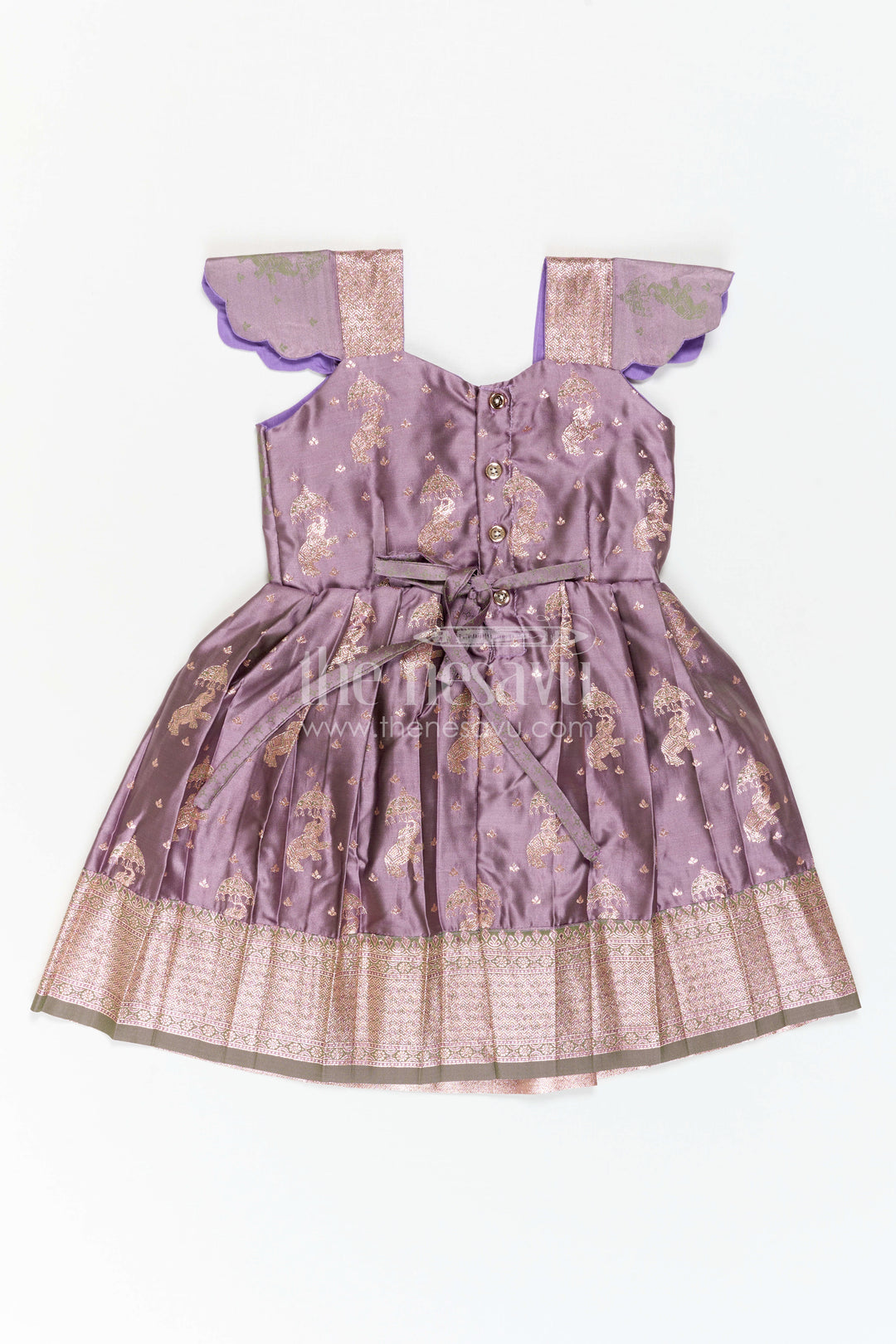 Girls Kanchi Silk Frock for Wedding Ceremonies and Festive Portraits