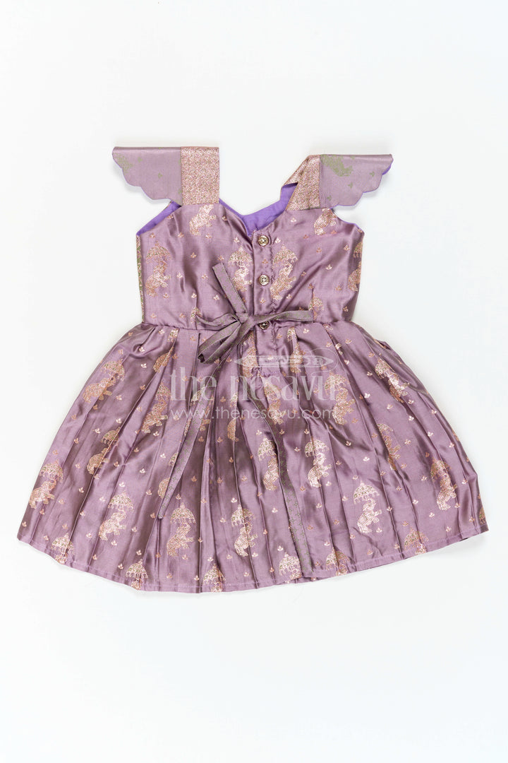 Girls Kanchi Silk Frock for Wedding Ceremonies and Festive Portraits