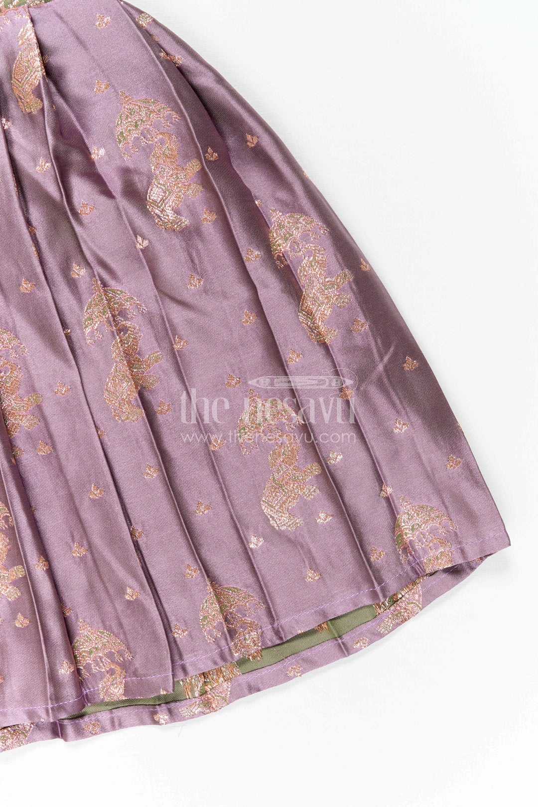 Girls Kanchi Silk Frock for Wedding Ceremonies and Festive Portraits