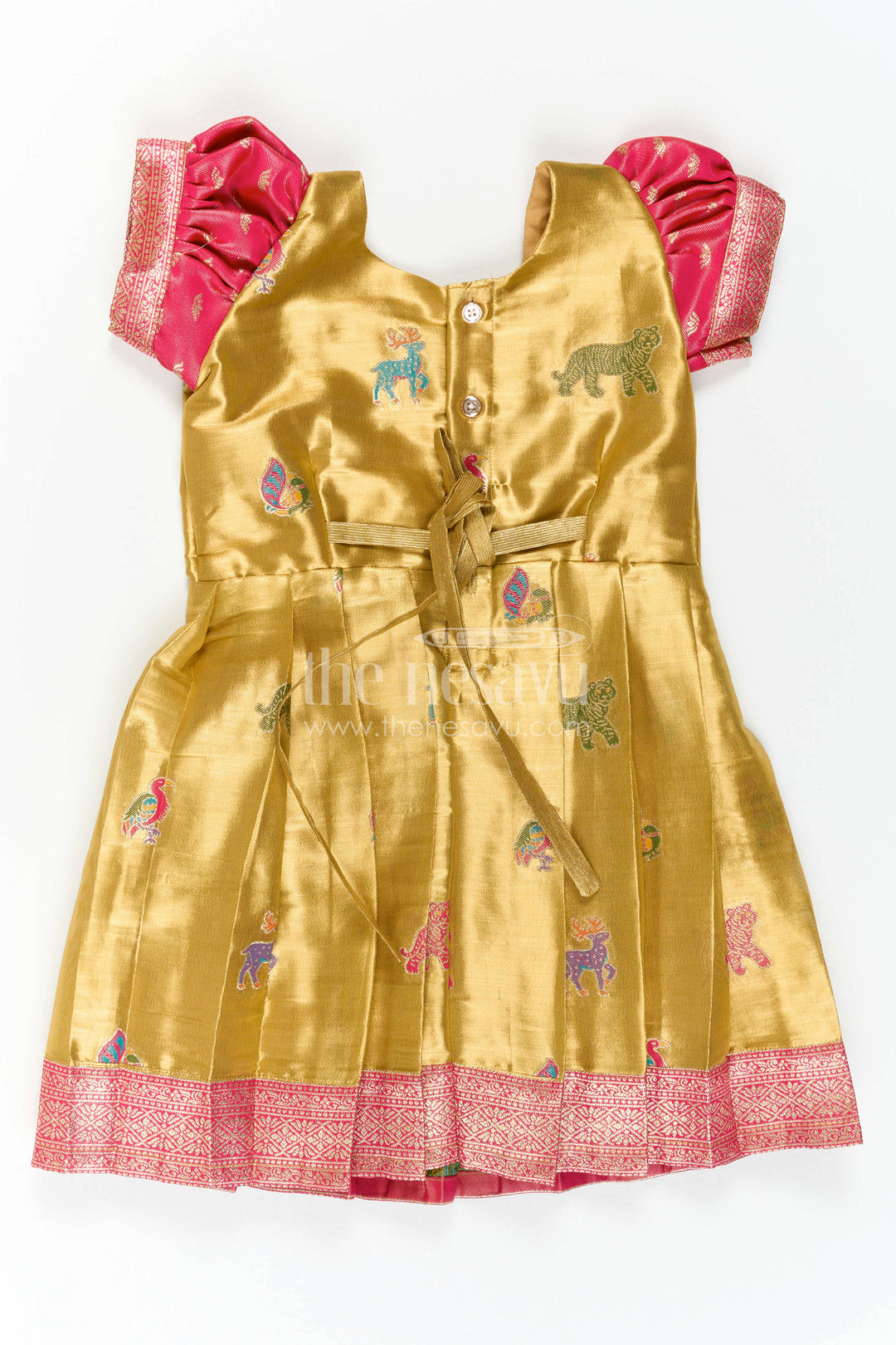 Baby Girl Kanchi Silk Frock for Festive Celebrations and Weddings