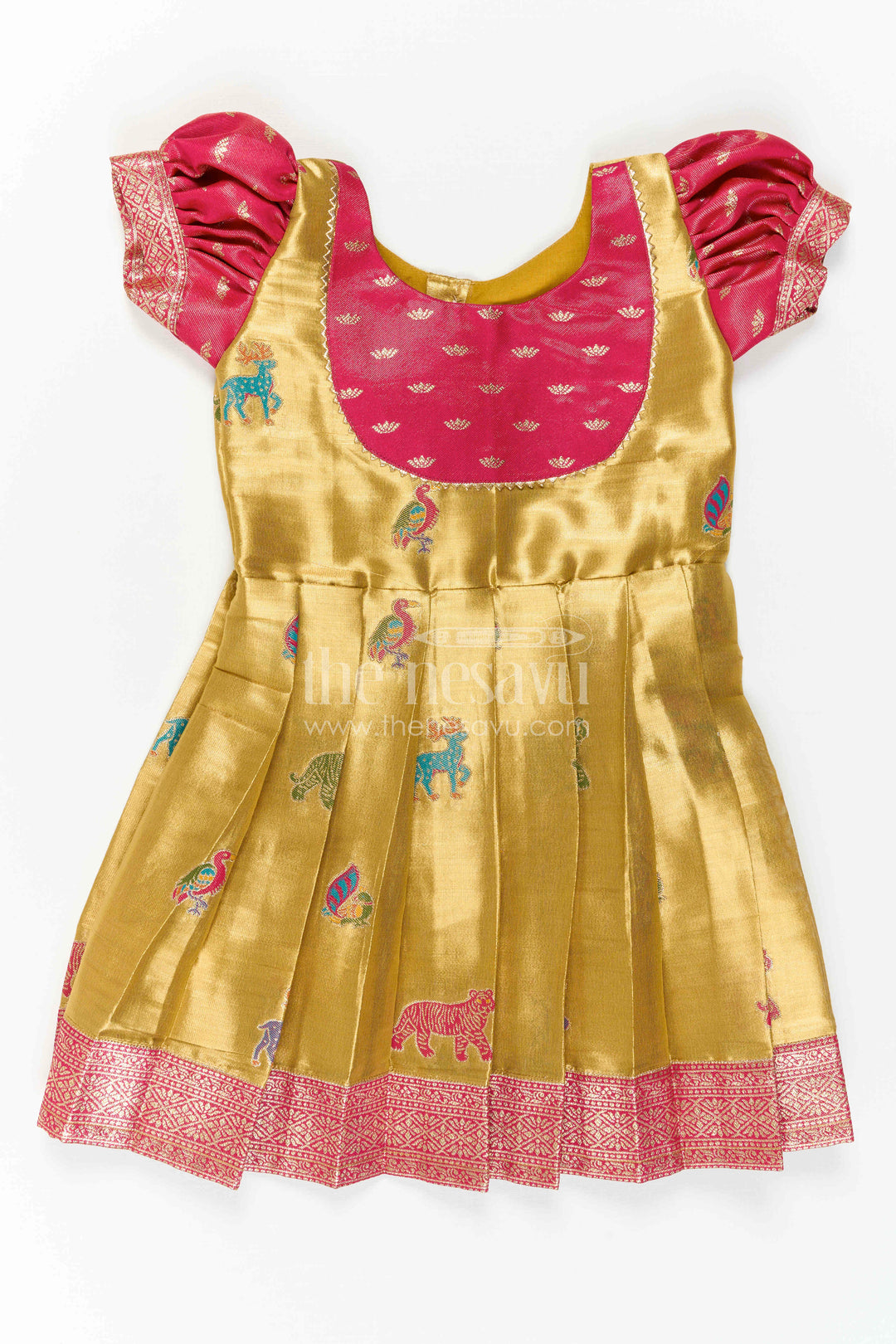 Baby Girl Kanchi Silk Frock for Festive Celebrations and Weddings