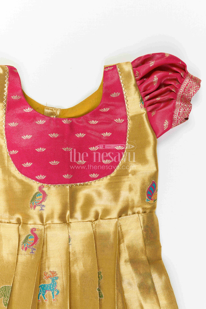 Baby Girl Kanchi Silk Frock for Festive Celebrations and Weddings