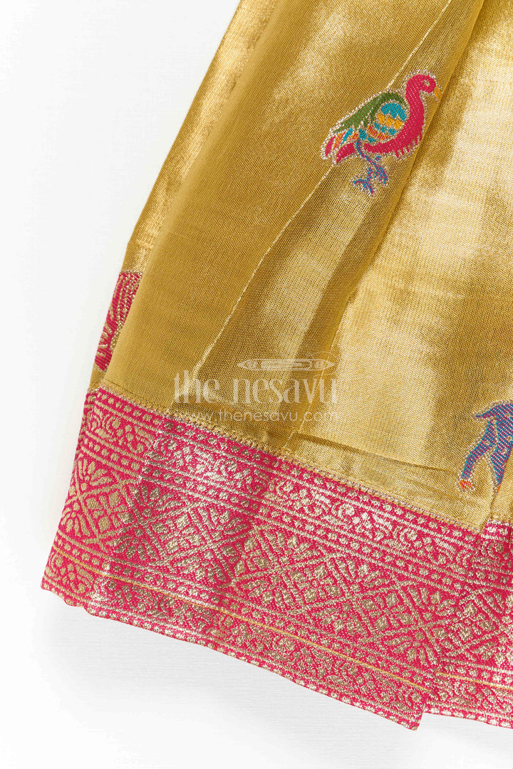 Baby Girl Kanchi Silk Frock for Festive Celebrations and Weddings