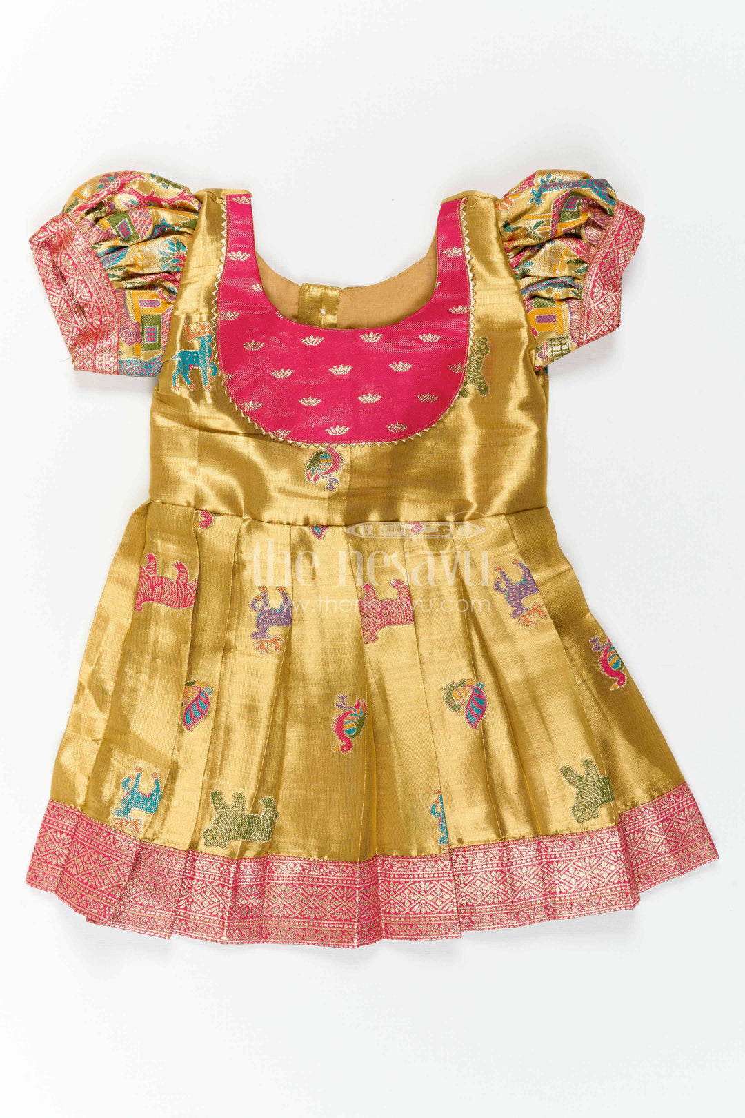 Baby Girl Kanchi Silk Frock for Festive Celebrations and Weddings