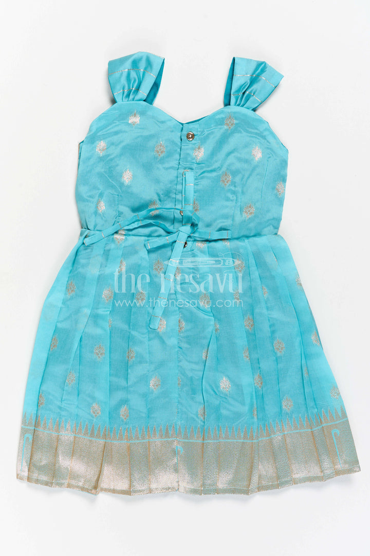 Girls Kanchi Silk Frock for Festive Photos and Pooja