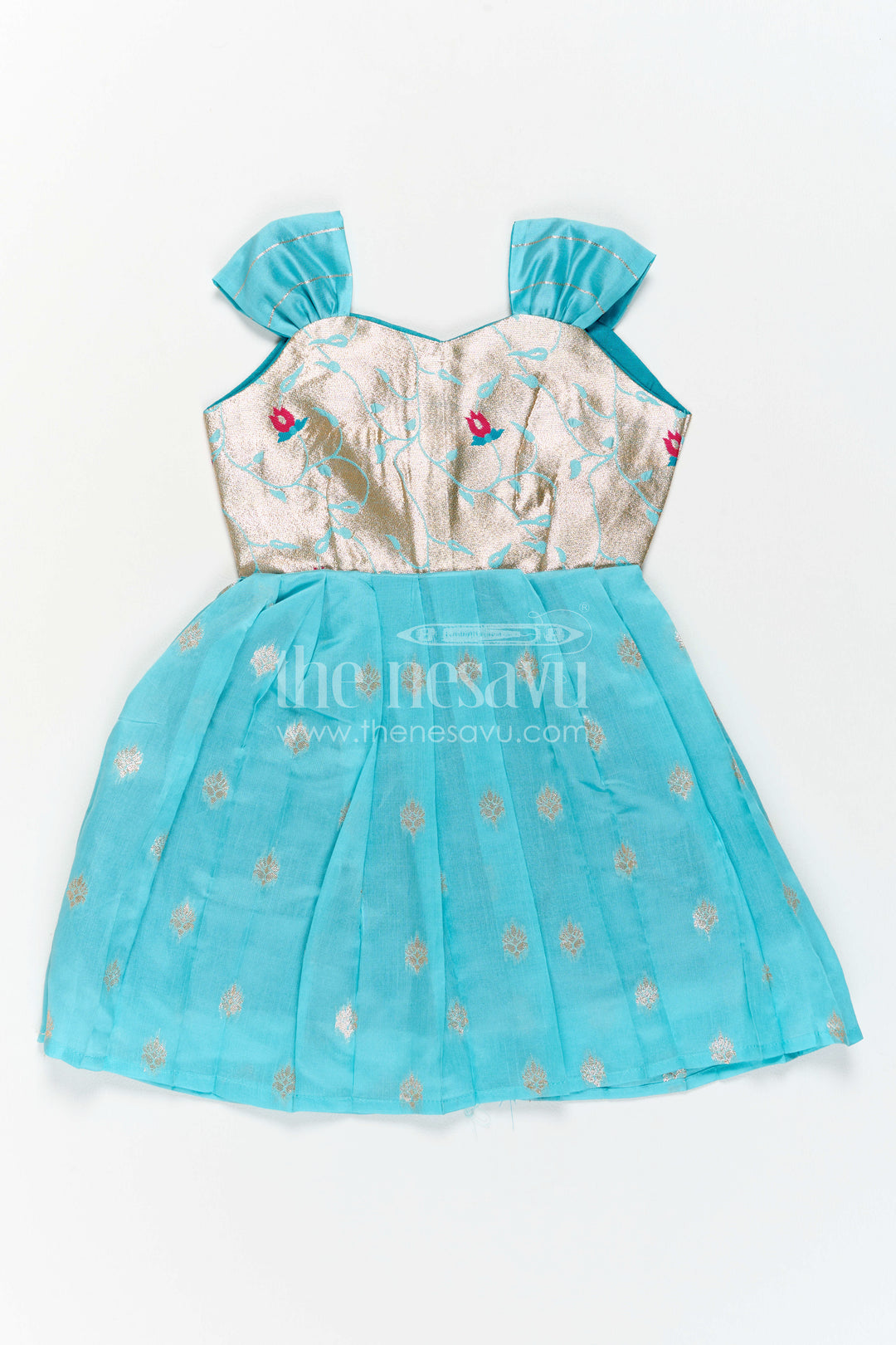 Girls Kanchi Silk Frock for Festive Photos and Pooja