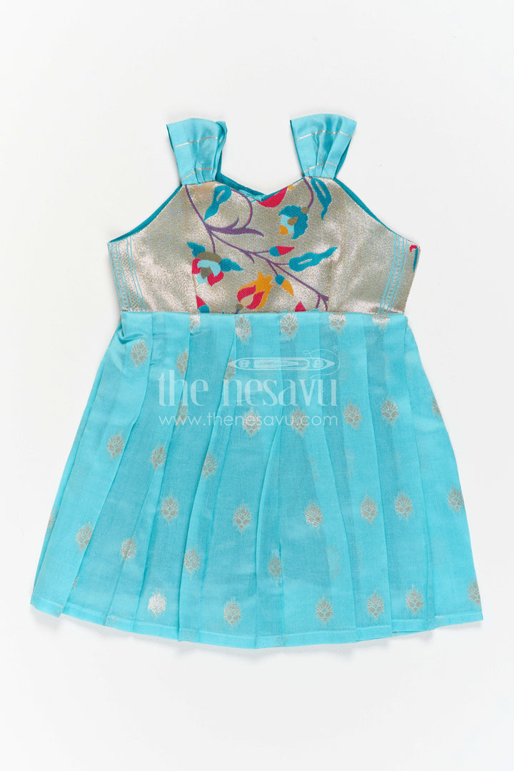 Girls Kanchi Silk Frock for Festive Photos and Pooja