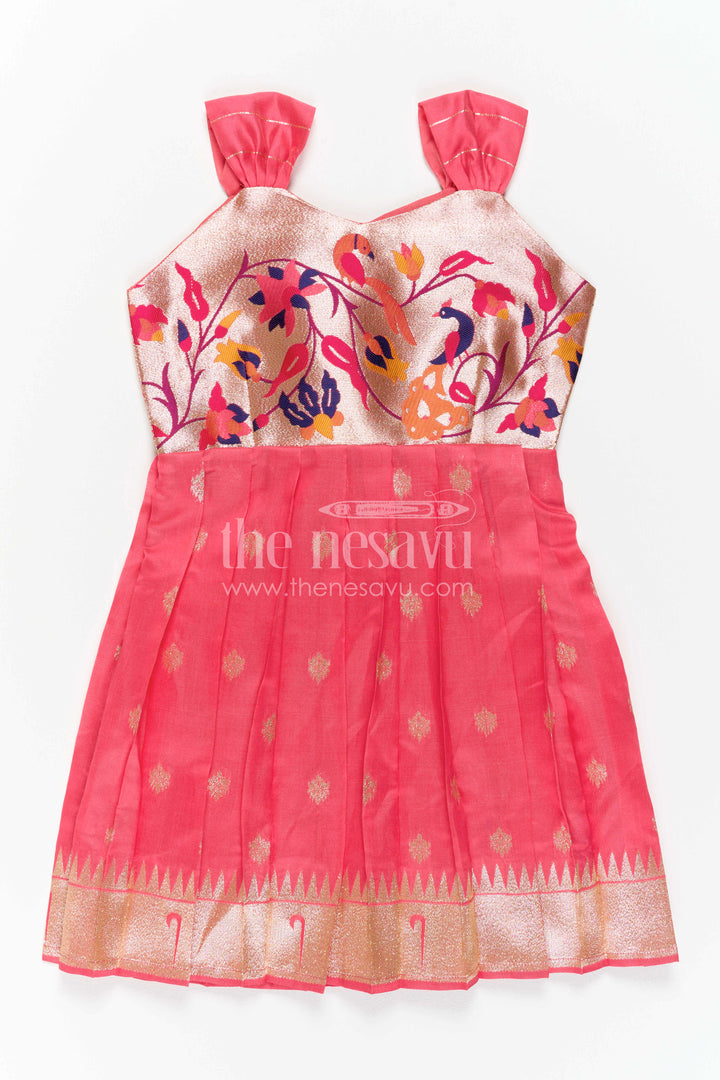 Girls Kanchi Silk Frock for Wedding Visits and Pooja