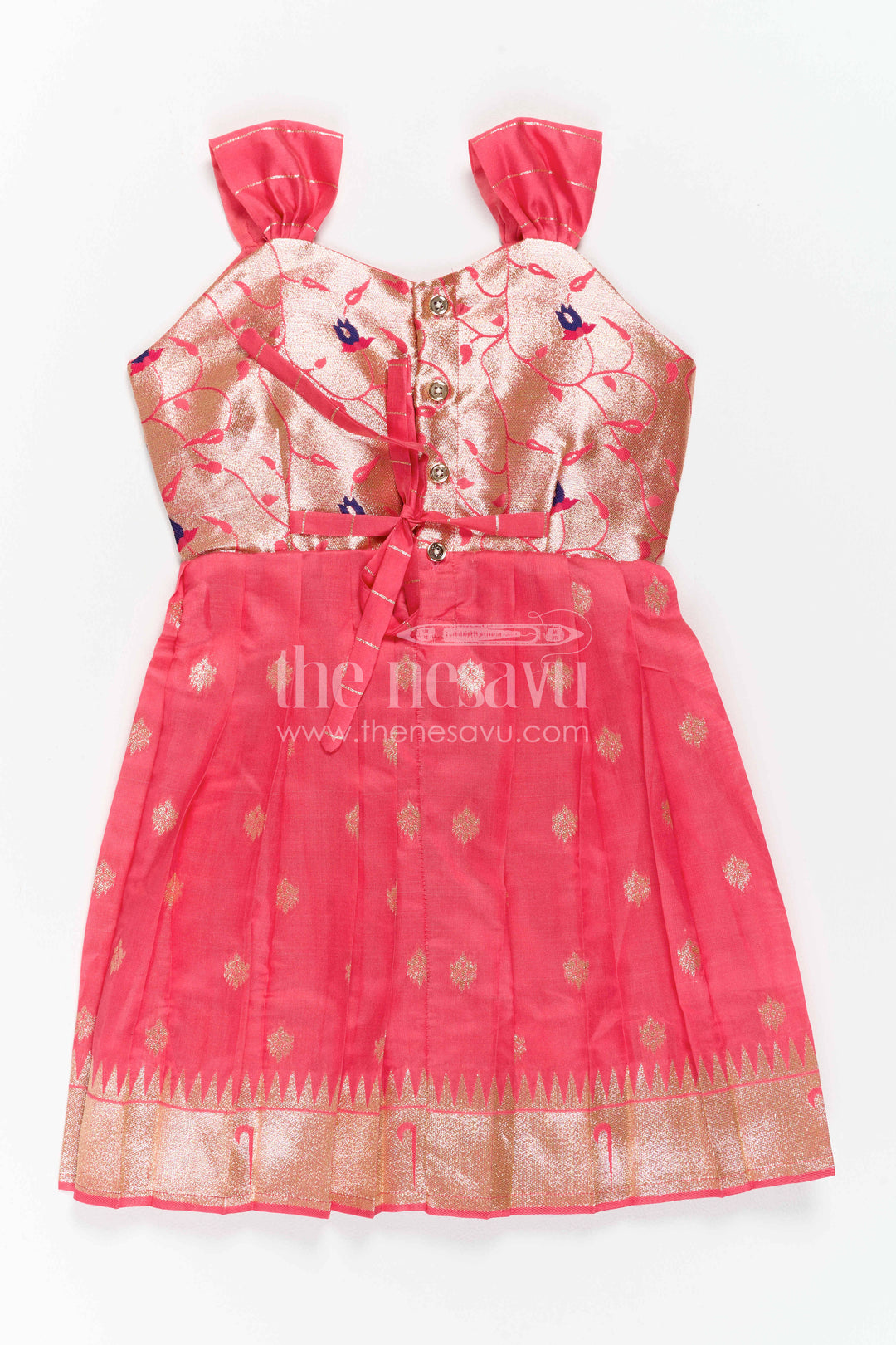 Girls Kanchi Silk Frock for Wedding Visits and Pooja