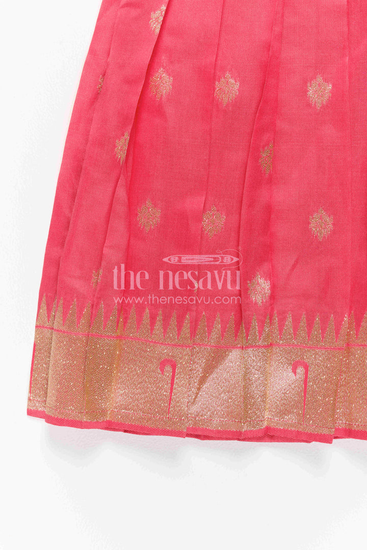 Girls Kanchi Silk Frock for Wedding Visits and Pooja