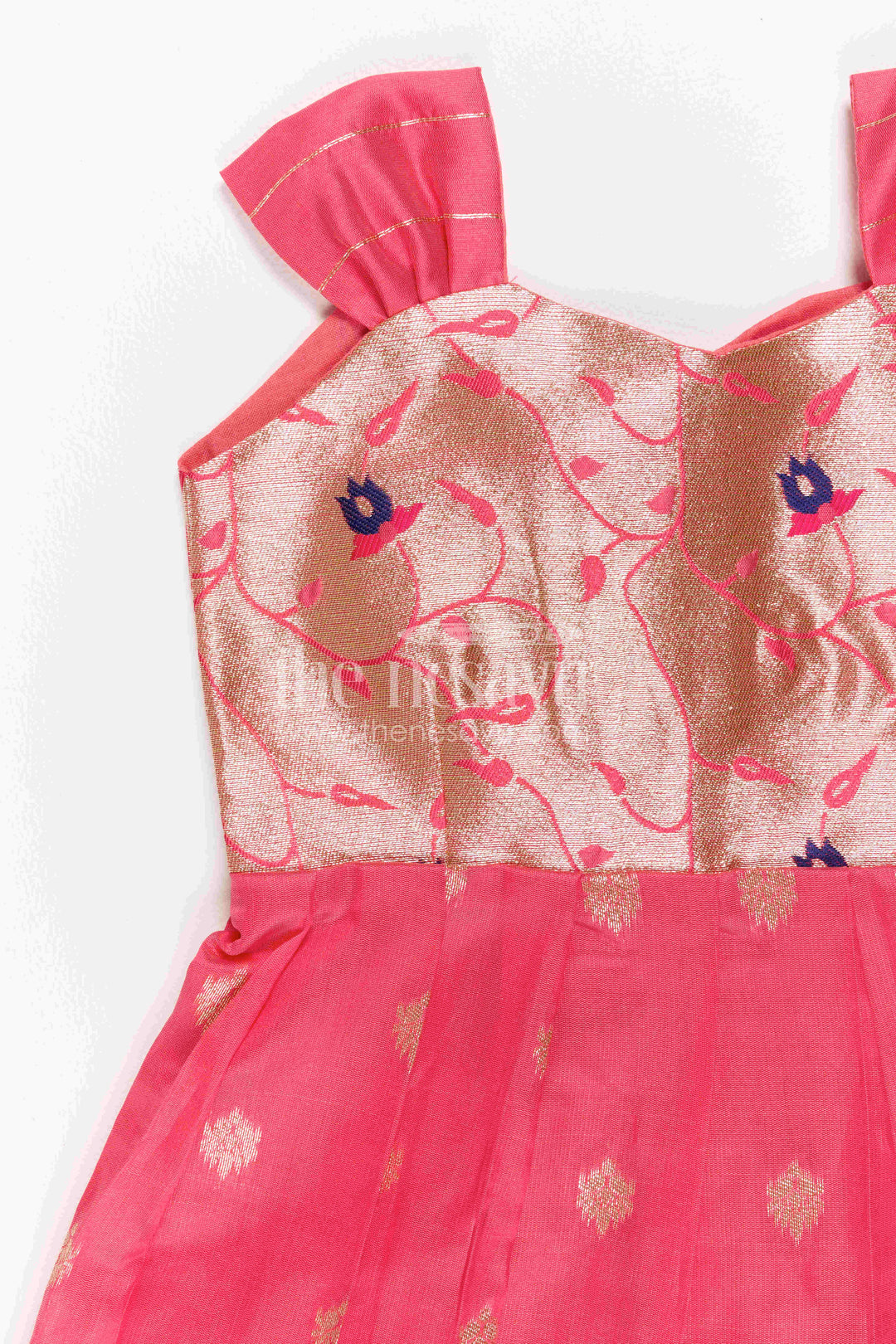 Girls Kanchi Silk Frock for Wedding Visits and Pooja