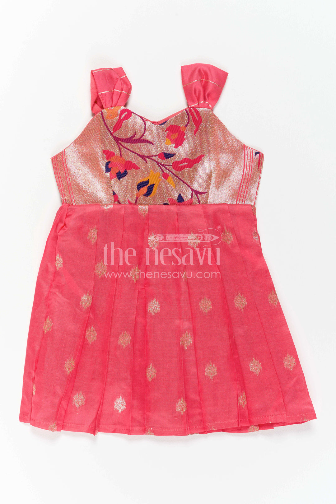 Girls Kanchi Silk Frock for Wedding Visits and Pooja