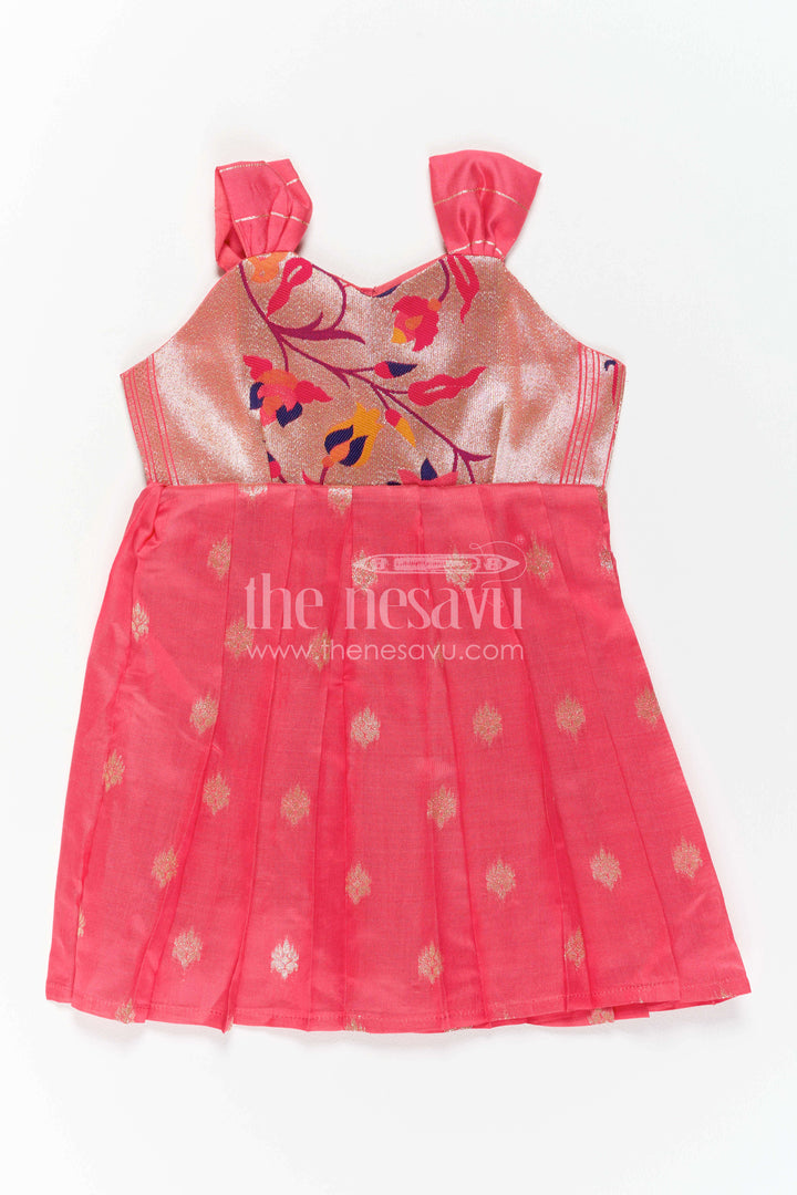 Girls Kanchi Silk Frock for Wedding Visits and Pooja