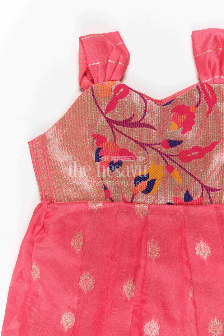 Girls Kanchi Silk Frock for Wedding Visits and Pooja