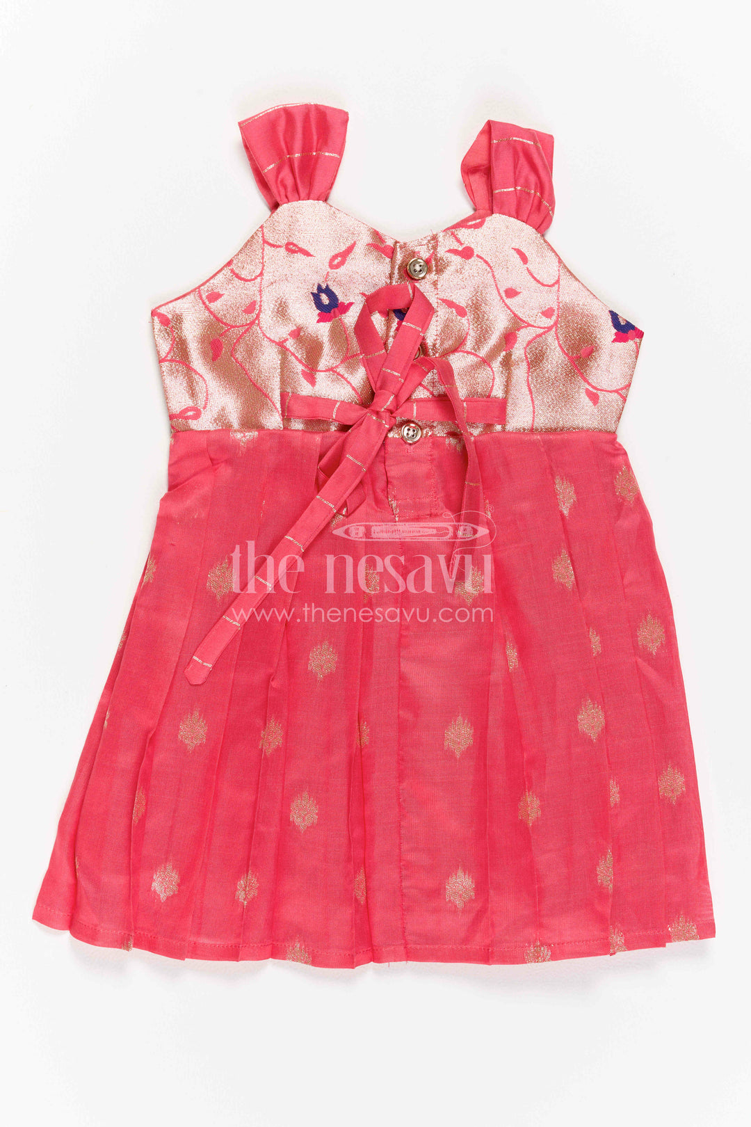 Girls Kanchi Silk Frock for Wedding Visits and Pooja