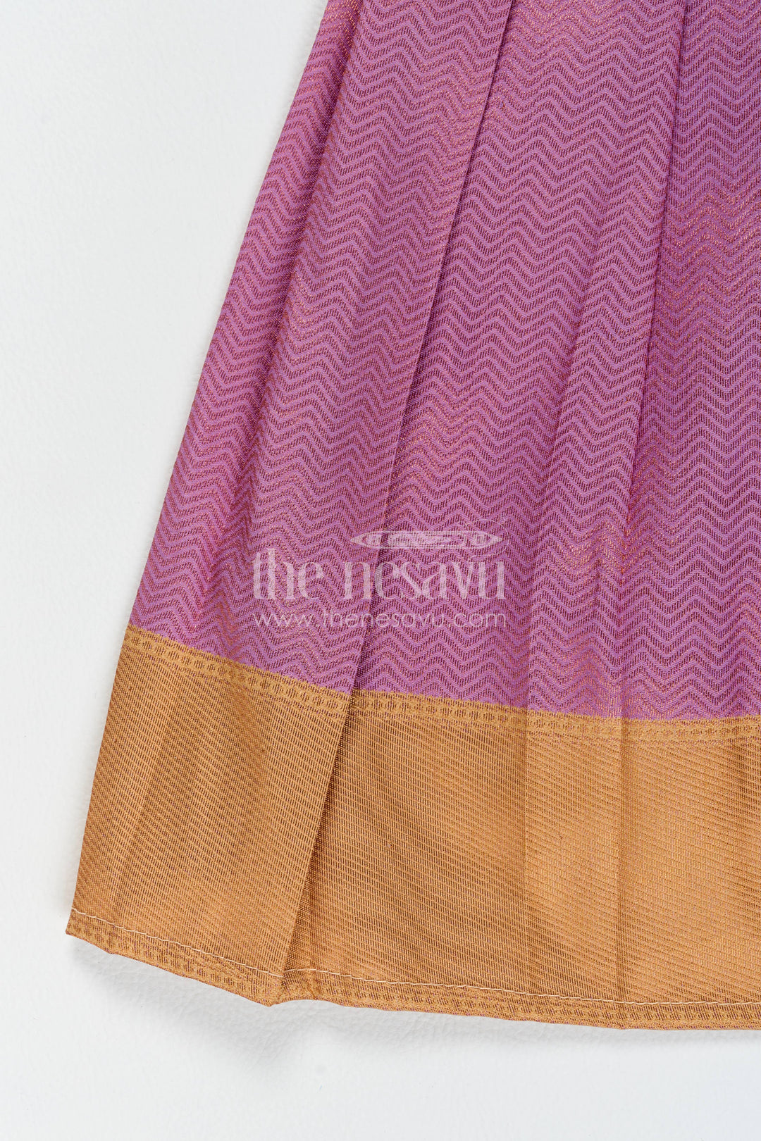 Silk Frock for Girls with Jacquard Weave for Festive Occasions