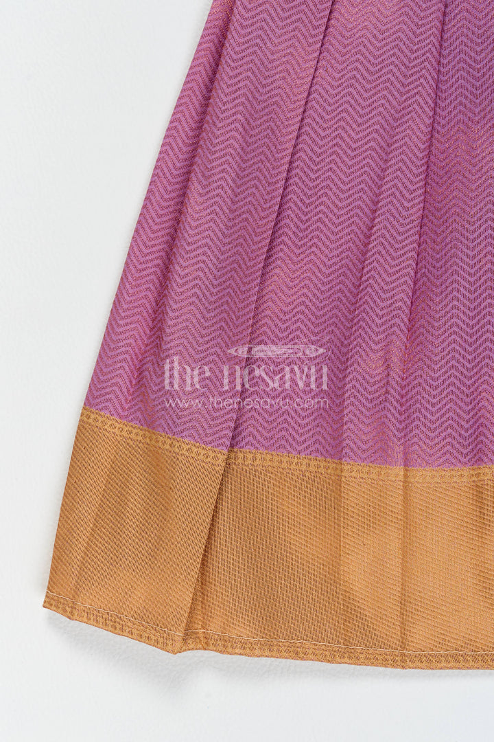 Silk Frock for Girls with Jacquard Weave for Festive Occasions
