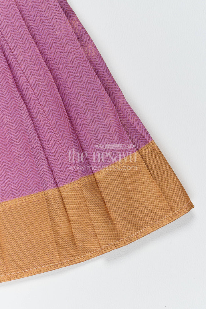 Silk Frock for Girls with Jacquard Weave for Festive Occasions