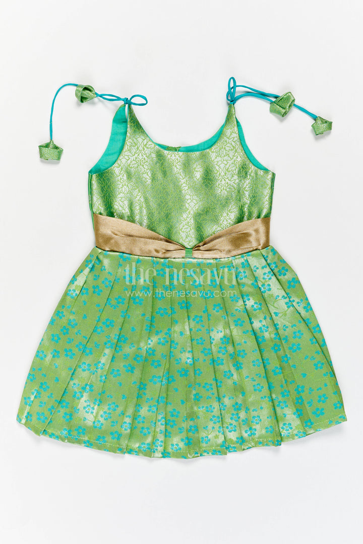 Traditional Silk Frock in Turquoise for Celebrations and Photos