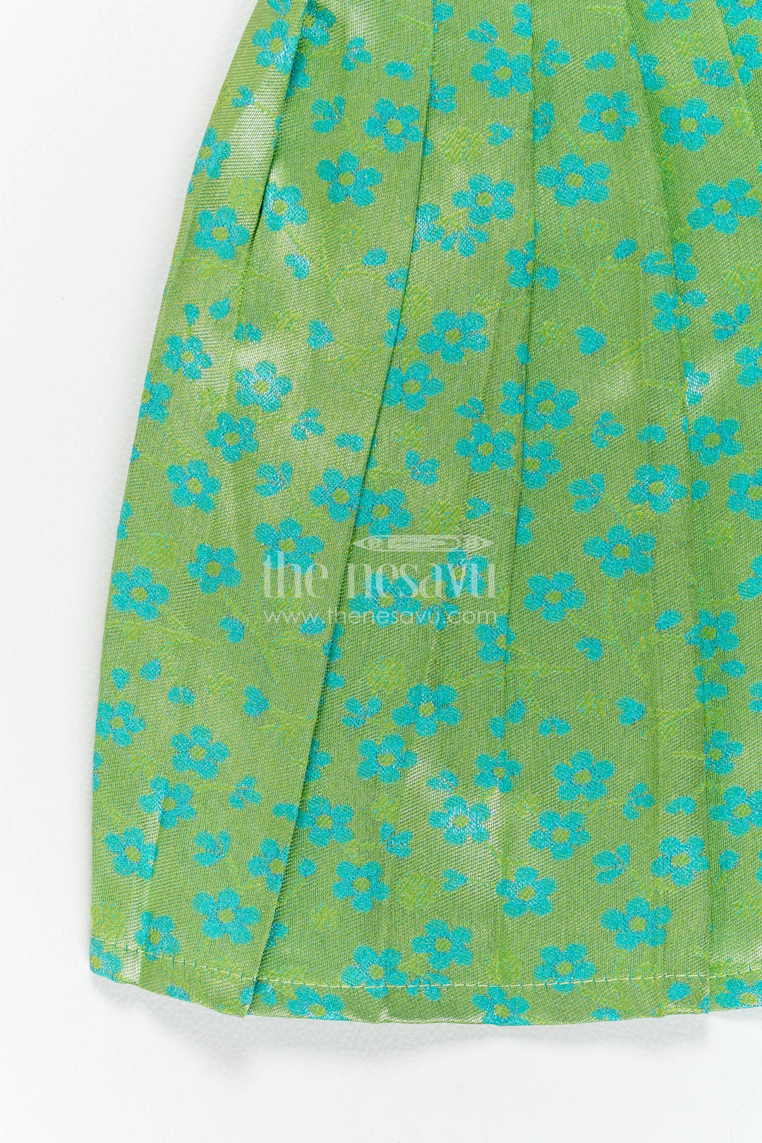 Traditional Silk Frock in Turquoise for Celebrations and Photos