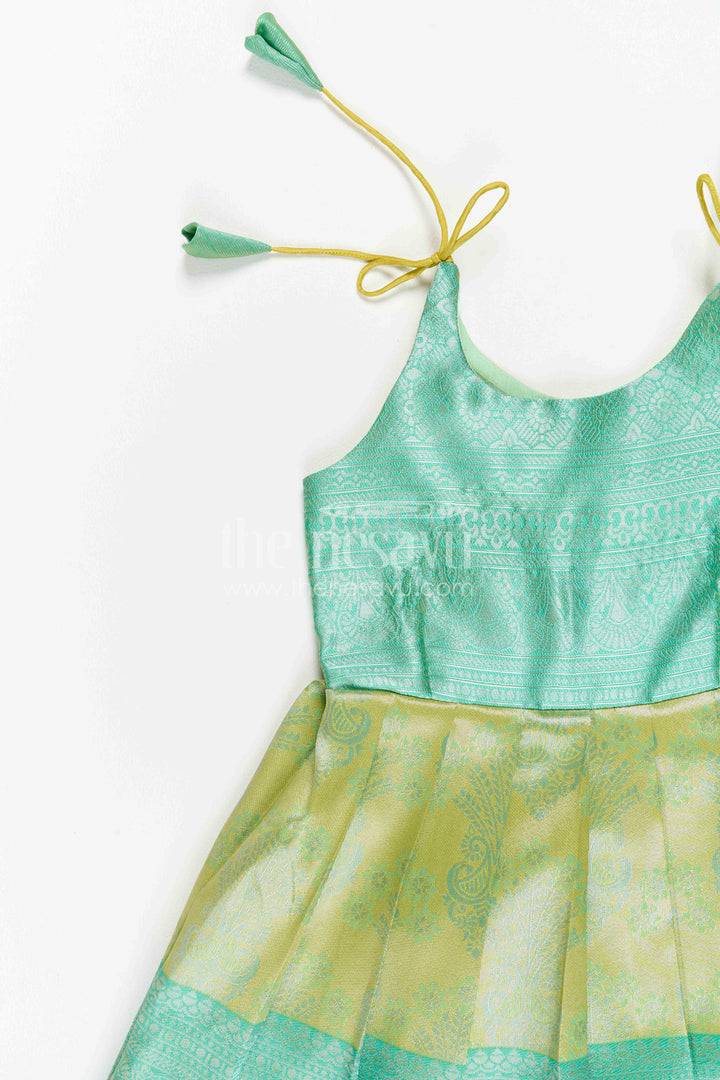Toddler Kanchi Silk Frock for Temple Visit and Pooja