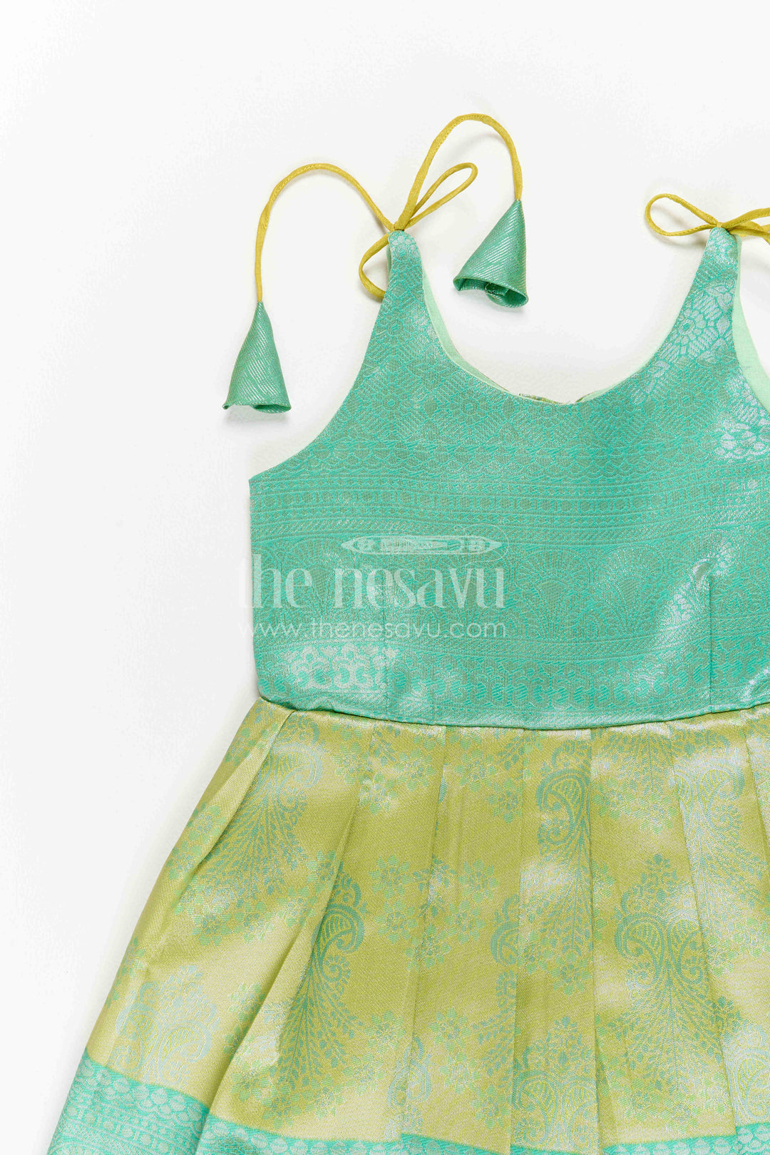 Toddler Kanchi Silk Frock for Temple Visit and Pooja