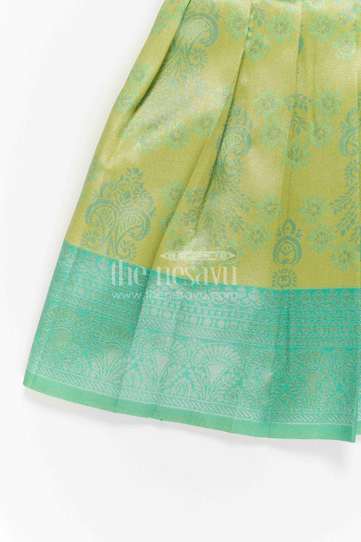 Toddler Kanchi Silk Frock for Temple Visit and Pooja