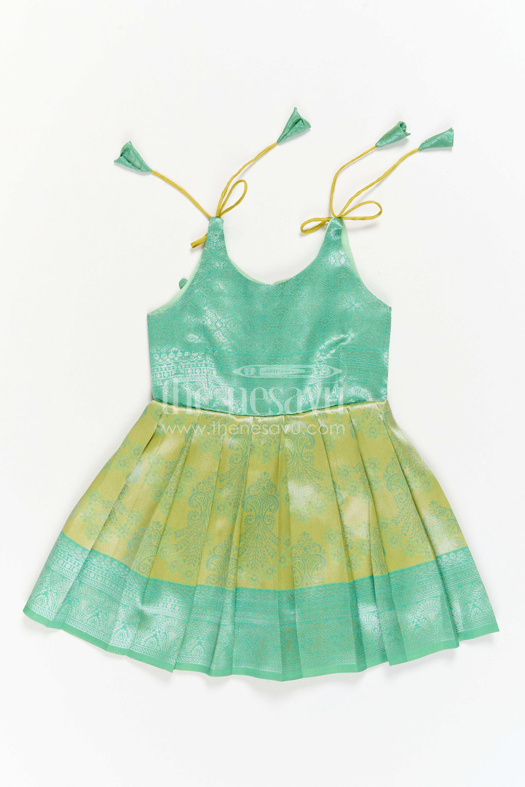 Toddler Kanchi Silk Frock for Temple Visit and Pooja