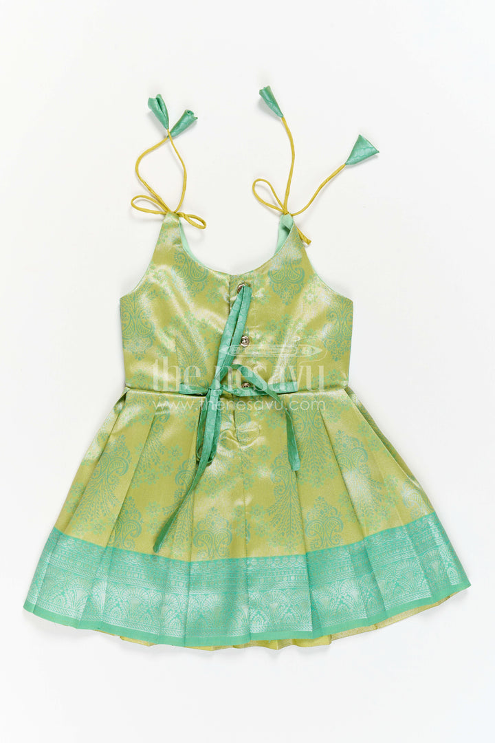 Toddler Kanchi Silk Frock for Temple Visit and Pooja