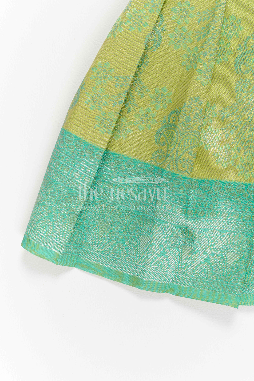 Toddler Kanchi Silk Frock for Temple Visit and Pooja