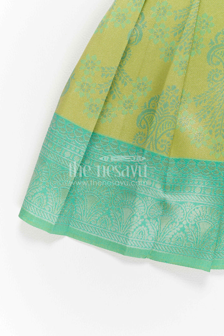 Toddler Kanchi Silk Frock for Temple Visit and Pooja