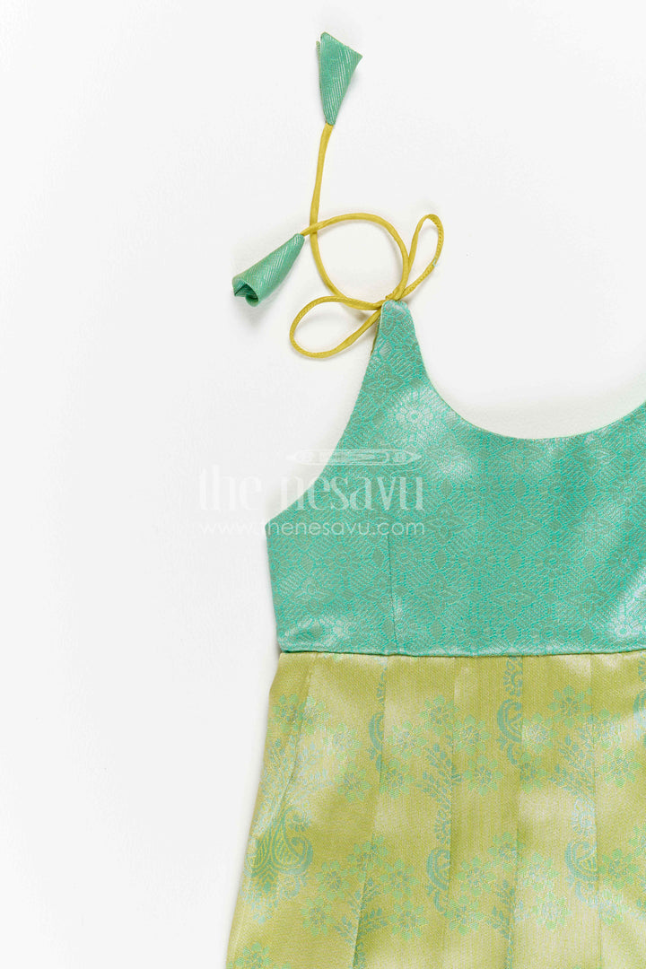 Toddler Kanchi Silk Frock for Temple Visit and Pooja