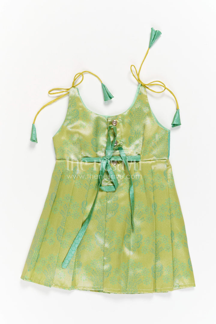 Toddler Kanchi Silk Frock for Temple Visit and Pooja