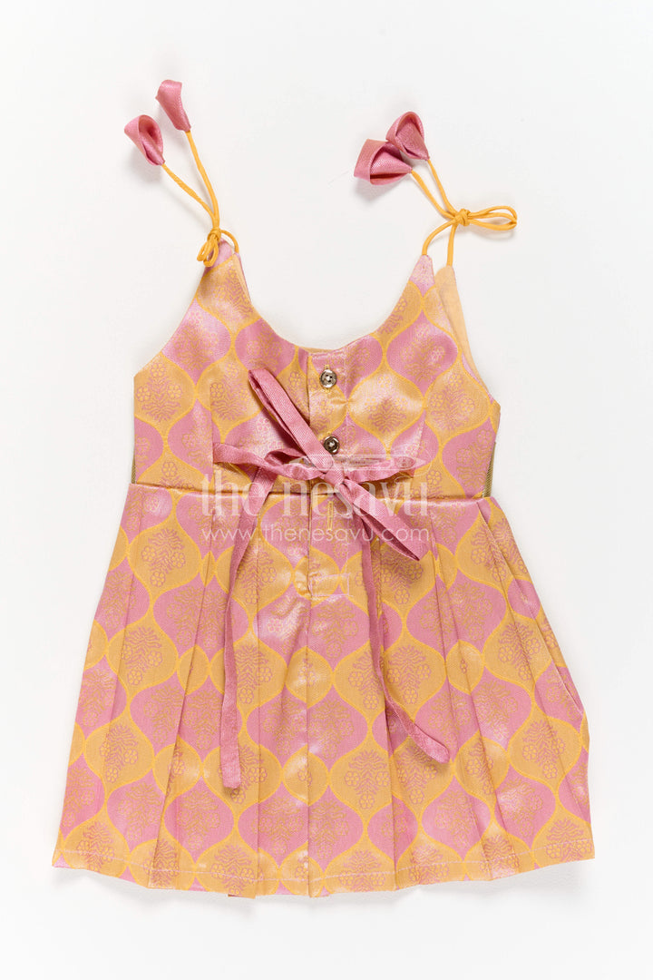 Infant Kanchi Silk Frock for First Pooja and Family Photos