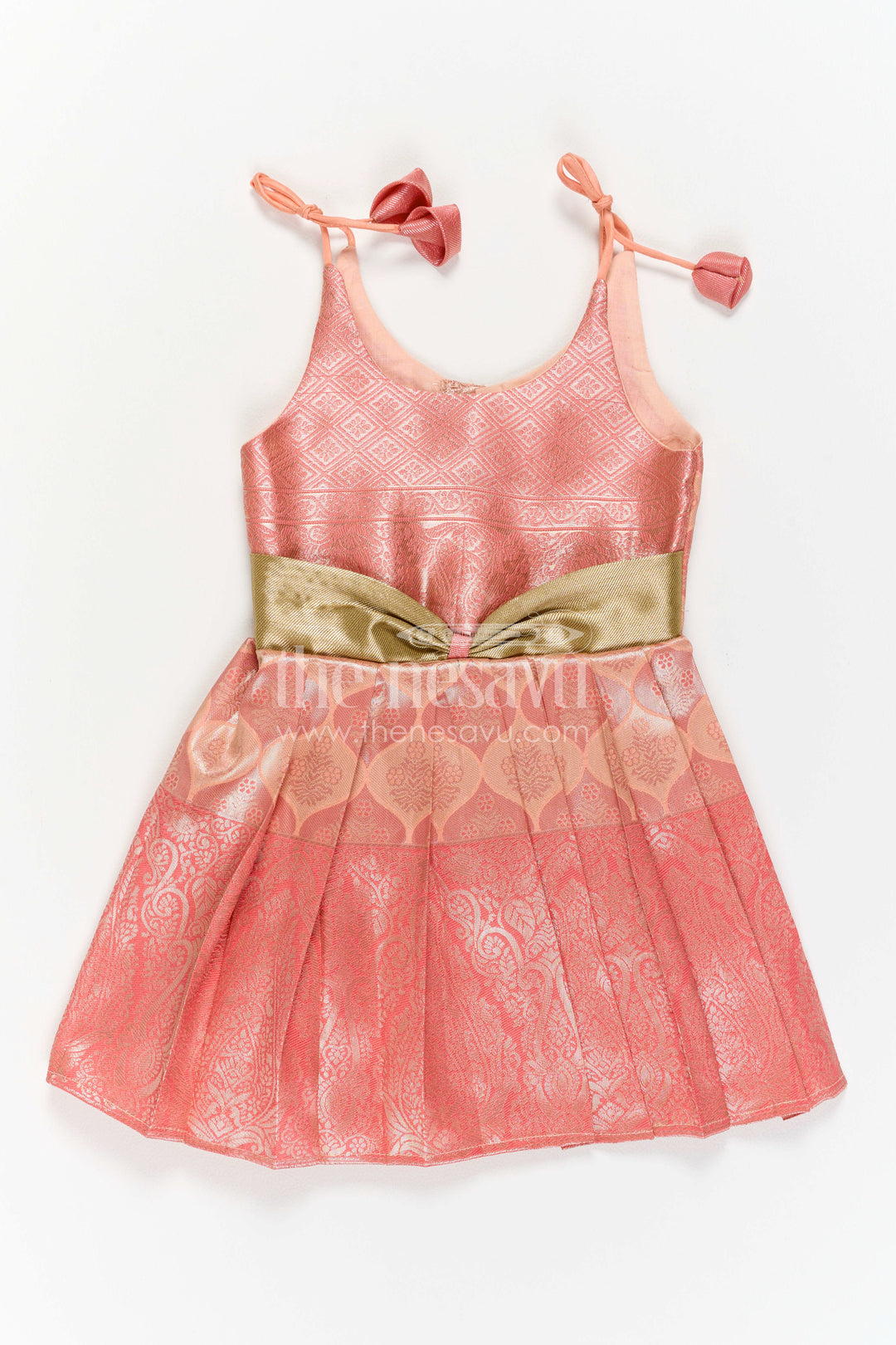 Infant Kanchi Silk Frock for Annaprasana and First Pooja