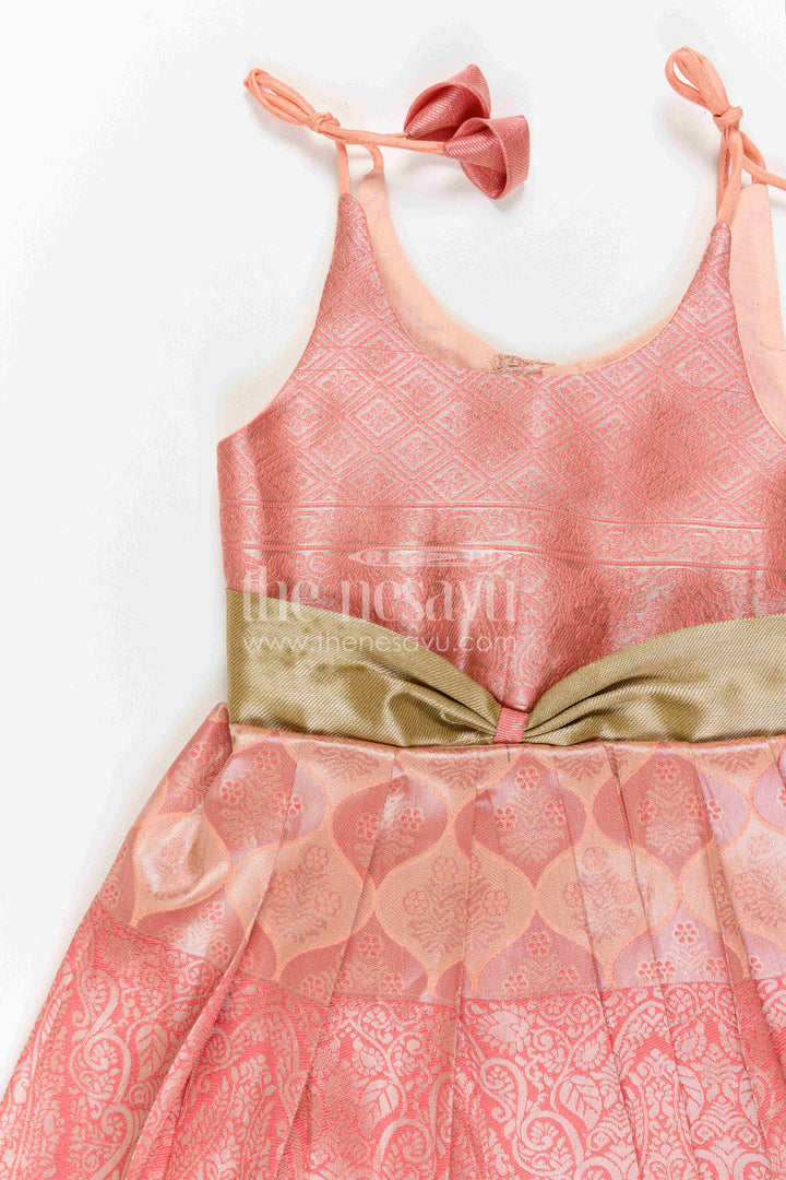 Infant Kanchi Silk Frock for Annaprasana and First Pooja