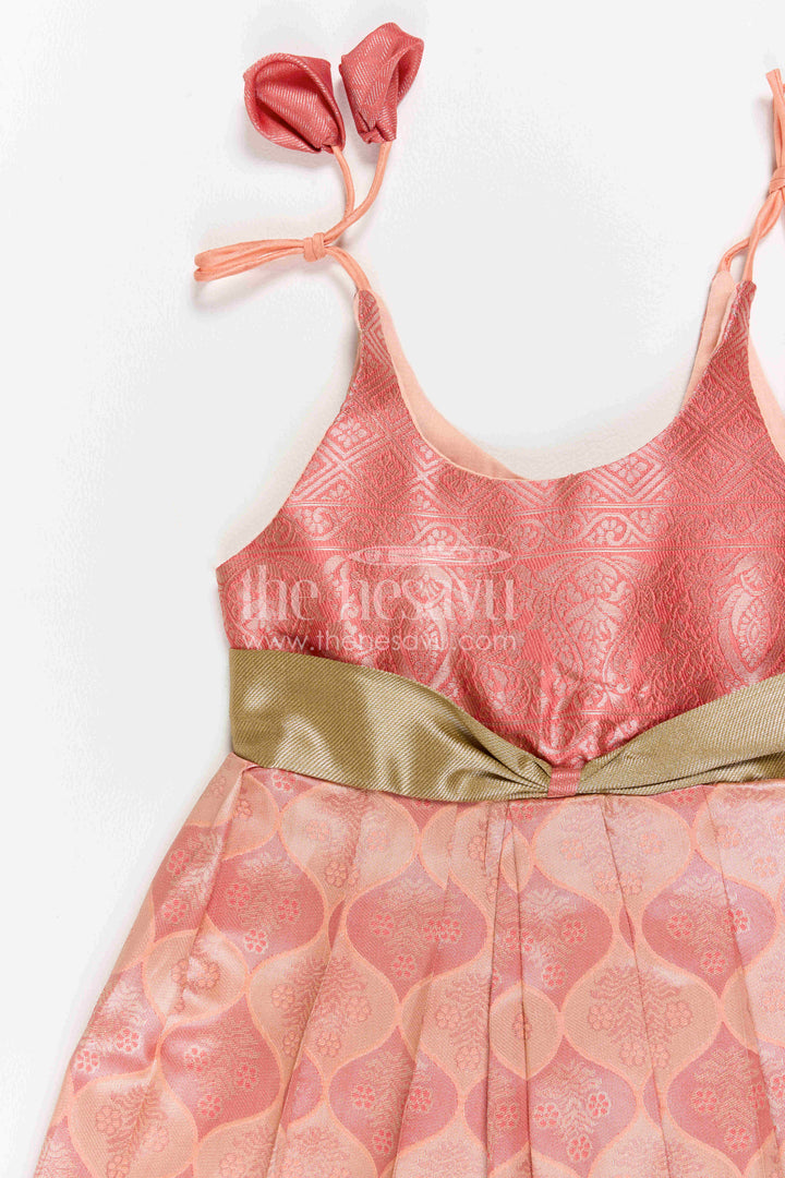 Infant Kanchi Silk Frock for Annaprasana and First Pooja