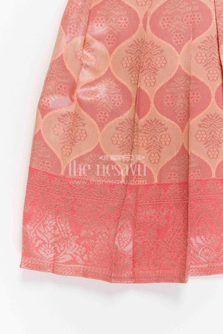 Infant Kanchi Silk Frock for Annaprasana and First Pooja