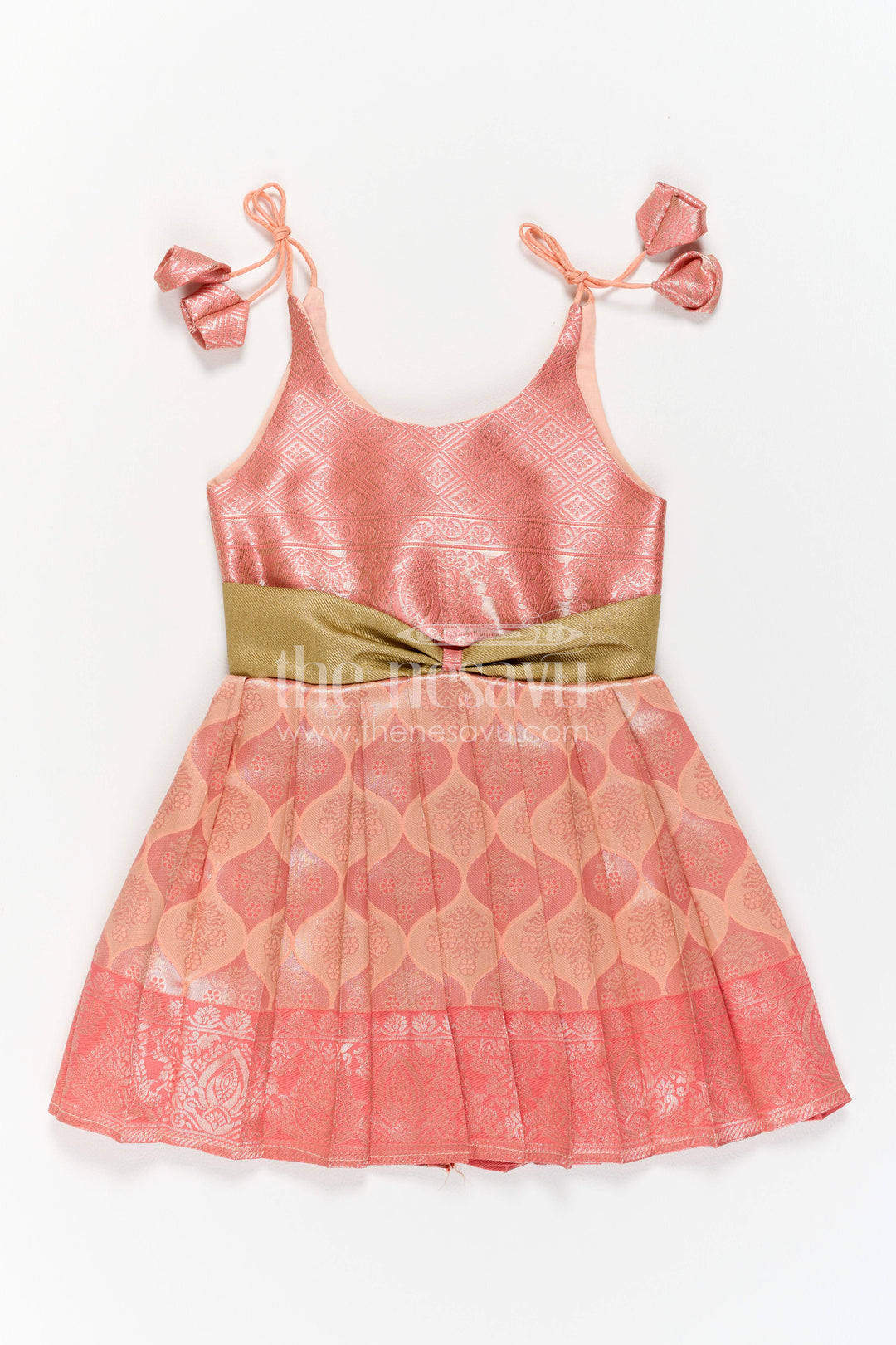 Infant Kanchi Silk Frock for Annaprasana and First Pooja