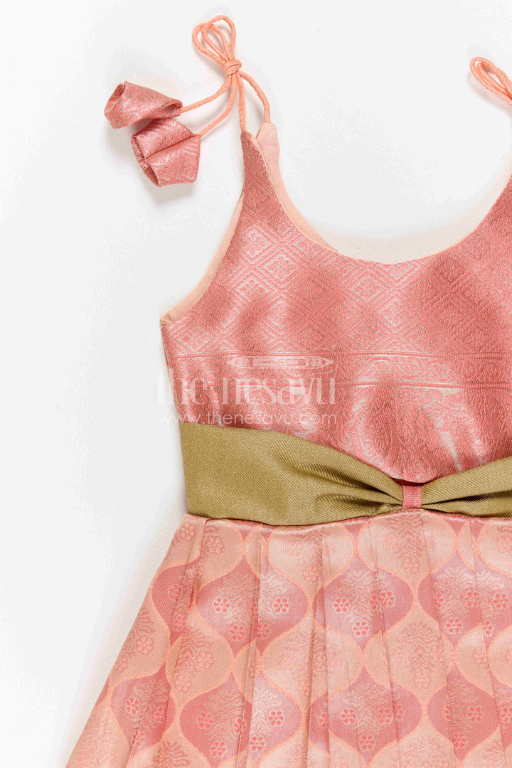 Infant Kanchi Silk Frock for Annaprasana and First Pooja