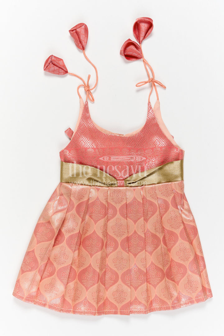 Infant Kanchi Silk Frock for Annaprasana and First Pooja