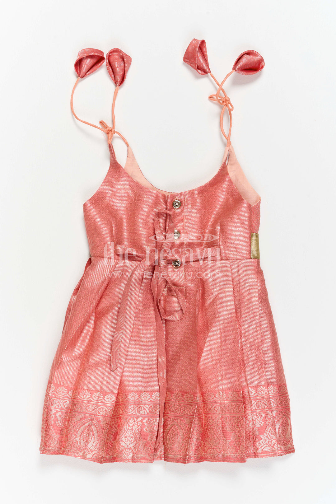 Infant Kanchi Silk Frock for Annaprasana and First Pooja