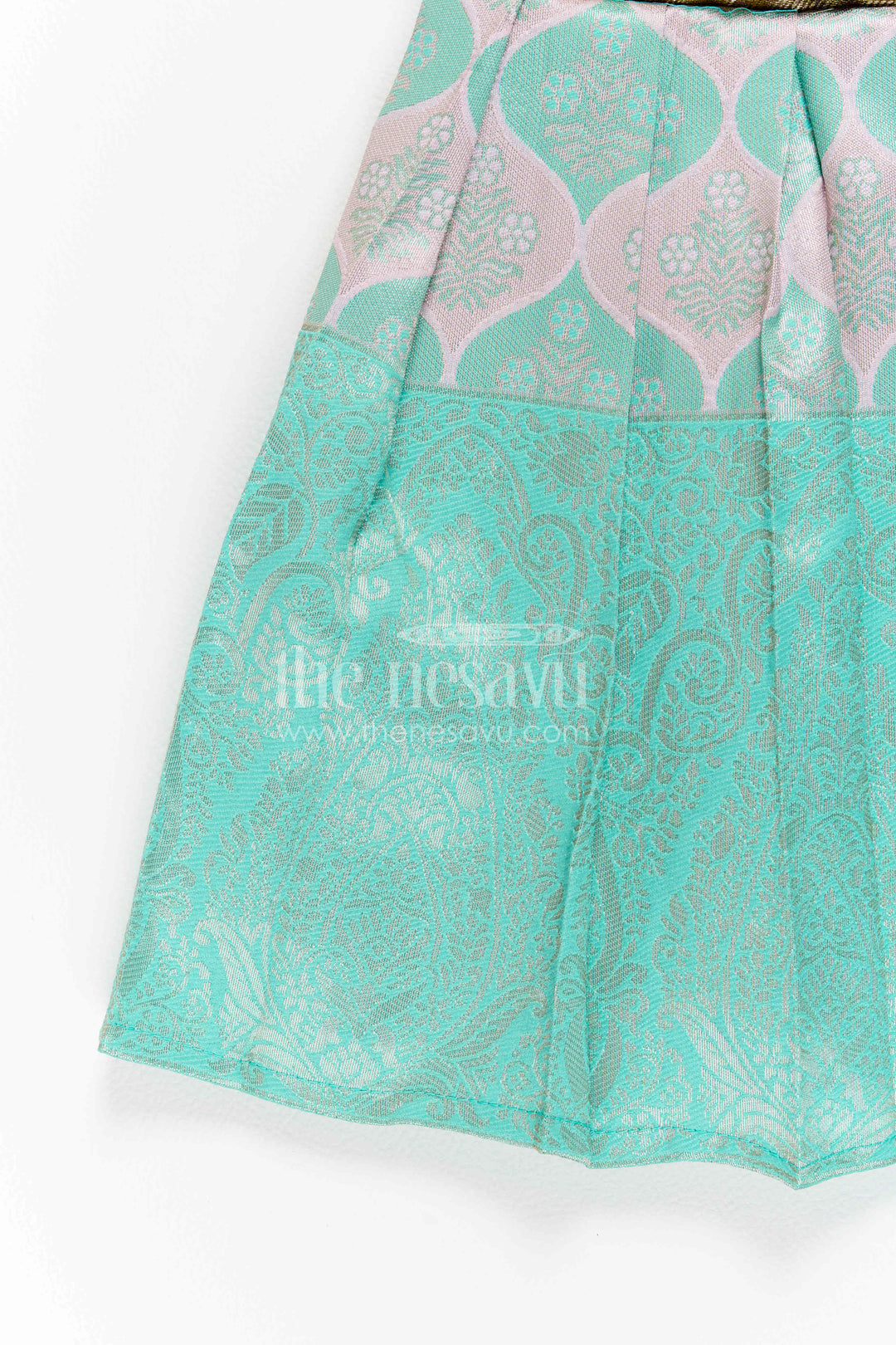 Infant Kanchi Silk Frock for Cradle Ceremony and Pooja