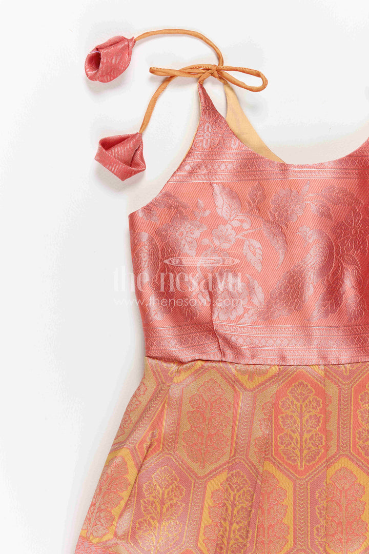 Infant Kanchi Silk Frock for Baby Shower Function