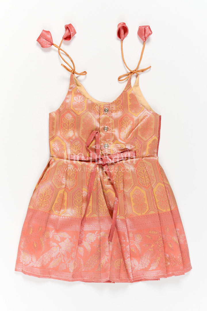 Infant Kanchi Silk Frock for Baby Shower Function