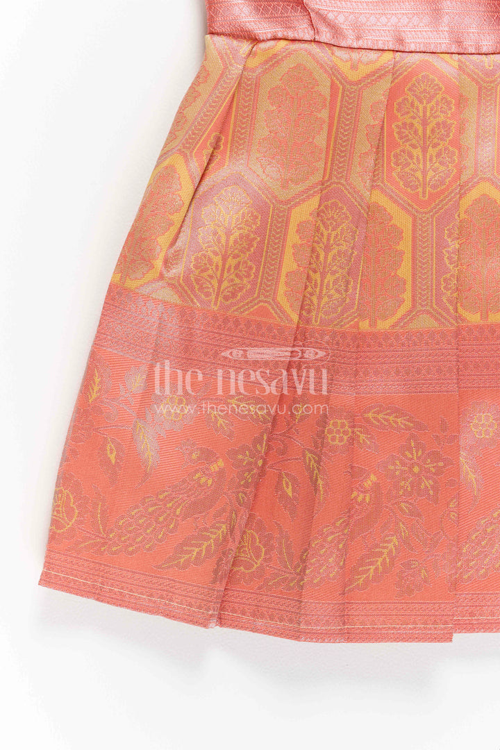Infant Kanchi Silk Frock for Baby Shower Function