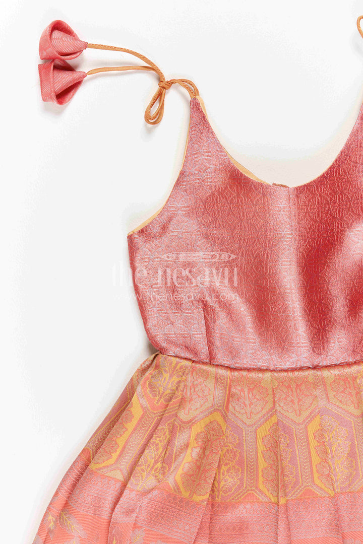Infant Kanchi Silk Frock for Baby Shower Function