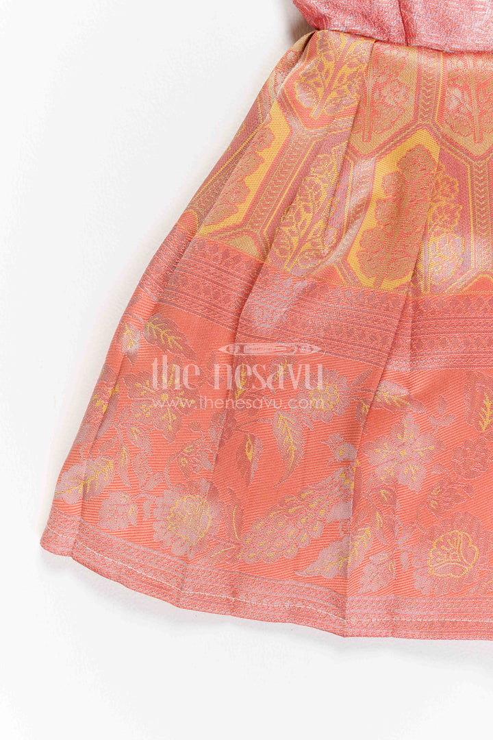 Infant Kanchi Silk Frock for Baby Shower Function